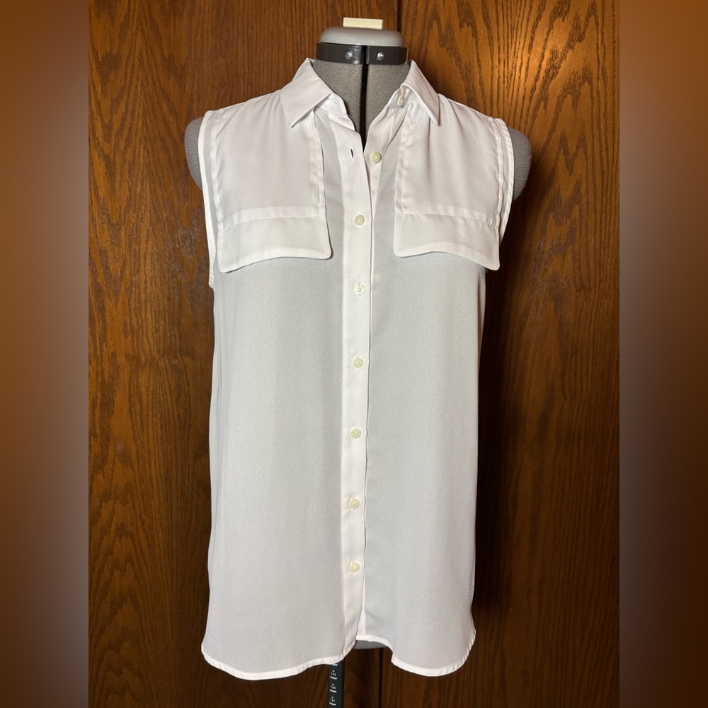 Worthington Classic sleeveless white blouse / size Small